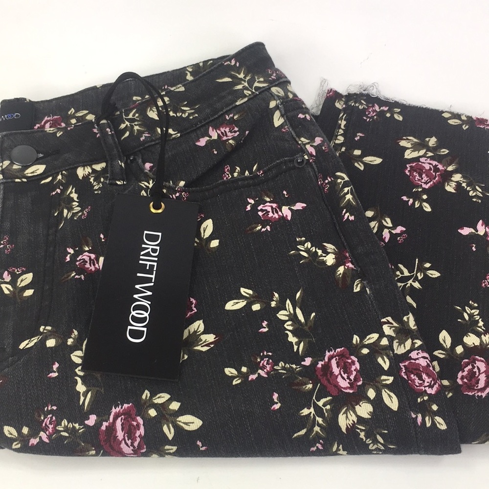 NEW Driftwood Jackie Skinny Ditzy Rose Garden Jeans - Picture 7 of 10